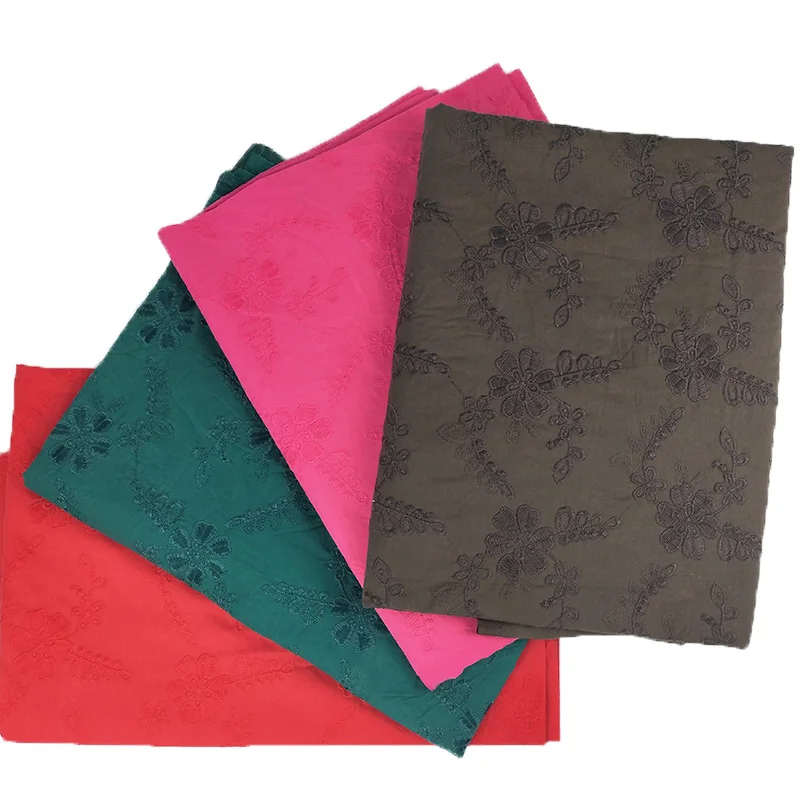 Ткань из 145 хлопка с вышивкой 50 * 100% см для рукоделия аксессуары одежды QMXH01 | Дом и