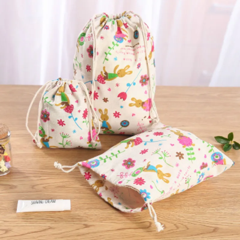 Хлопковые сумки для хранения косметики органайзер вместительная коробка