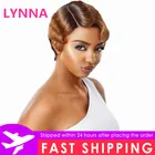 Парик из натуральных коротких кудрявых волос, без шнуровки, с боковой частью, с волнистыми пальцами, для чернокожих женщин, бразильский парик из натуральных волос Реми, дешевый парик