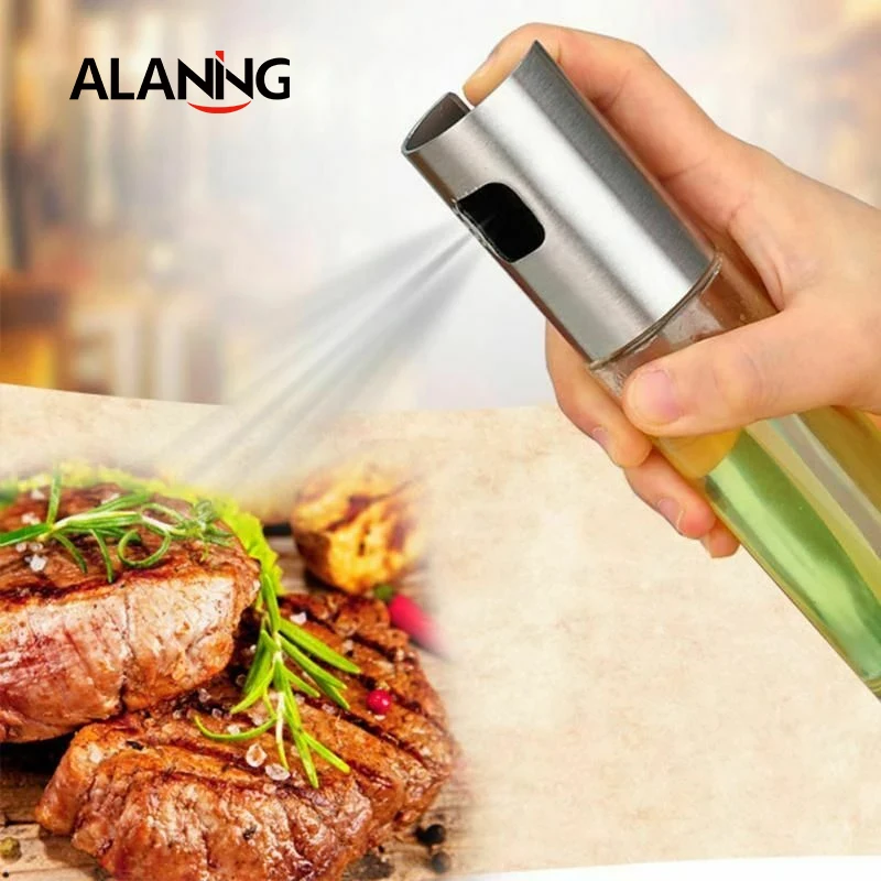 

Push-on Glass Oil Bottle Barbecue Spray Oil Plastic Fuel Injection Bottle BBQ Baking Vinegar Spray Tools Spray Oil Can Kitchen