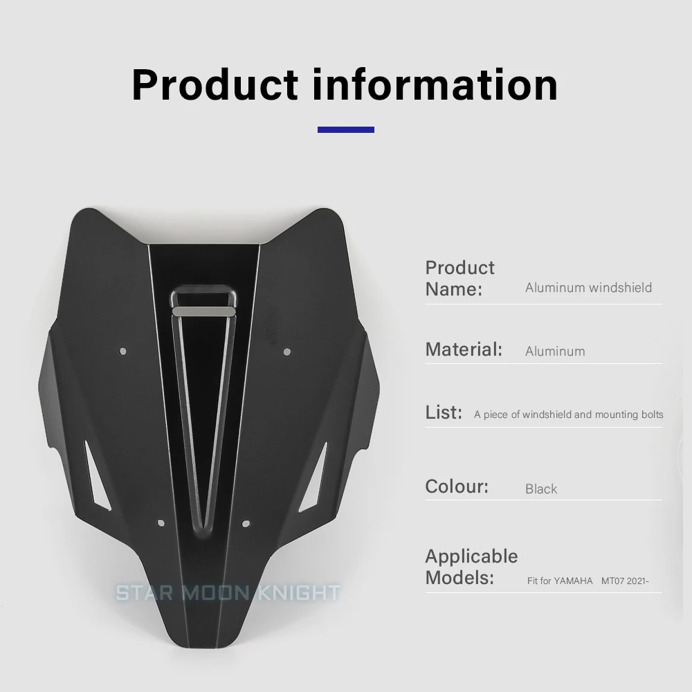 Подходит для YAMAHA MT07 MT-07 MT 07 2021-аксессуары мотоциклов лобовое стекло ветровое