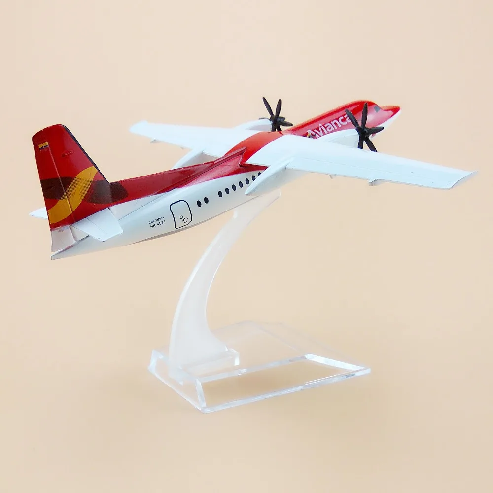 16 см красный сплав металлический воздух Колумбия Avianca Fokker F 50 F50 Airways модель