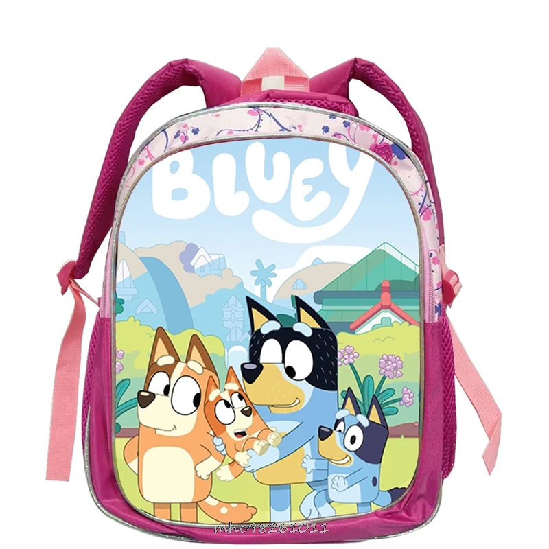 Розовый рюкзак для детского сада в стиле бинго Bluey с милым 3D-принтом мультяшный