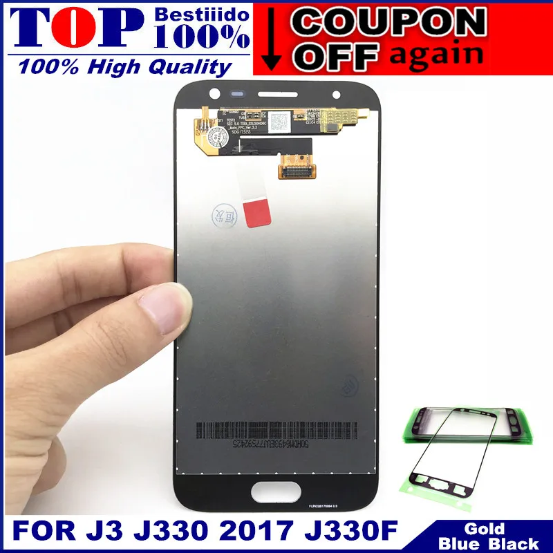 Для Samsung Galaxy J3 2017 J330 J330F телефон ЖК-дисплей кодирующий преобразователь сенсорного