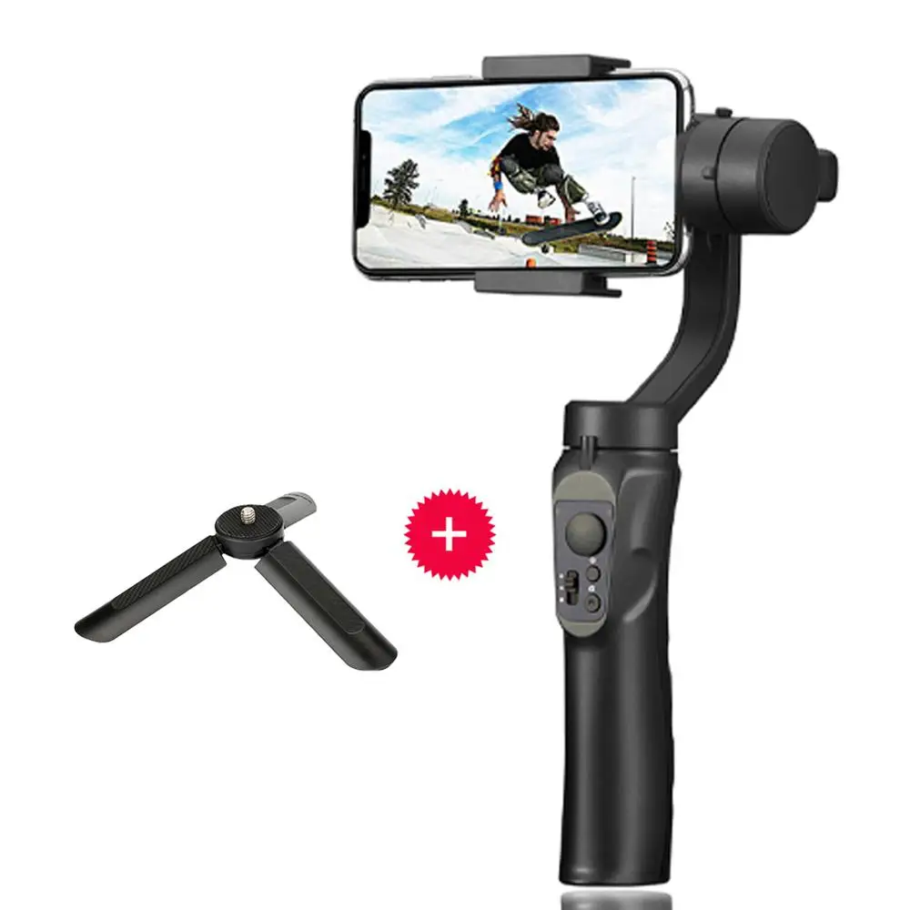 H4 and tripod 3-осевой Гибкий ручной шарнирный стабилизатор для камеры для iPhone Xs Max Xr X 8 Plus 7 для huawei для samsung S9, 8 открытый держатель телефона PTZ - Комплект: H4 and tripod