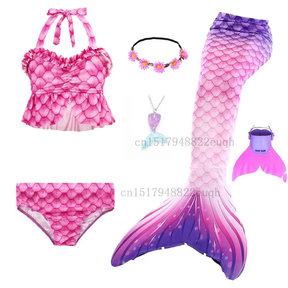 Новинка хвост русалки для девочек косплей парики костюмы детский купальный