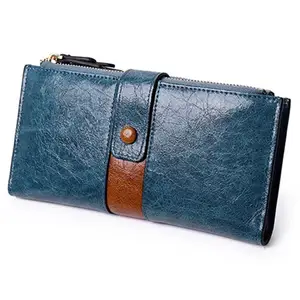 Кошелек женский, кожаный на молнии