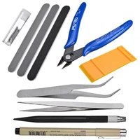 model tool precision diagonal pliers engraving pen double sided polished bar parts separator for gundam military model