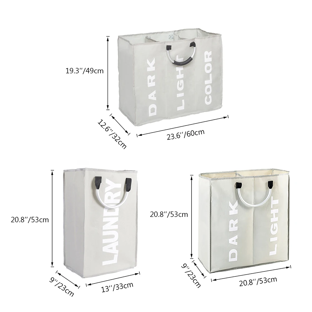 Складная корзина для белья большая грязного сортировки сумка грязной одежды из
