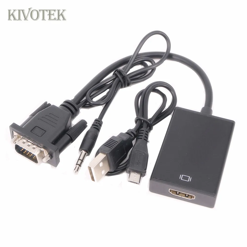 Мини-ПК преобразователь из VGA в HDMI Konwerter преобразует сигнал Vga гнездовой разъем