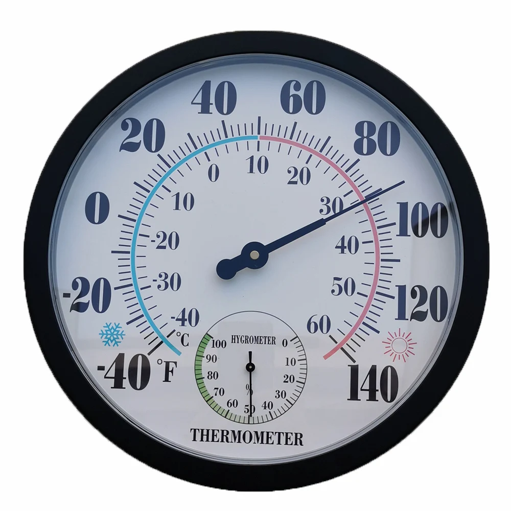 

Thermometer Hygrometer Humidity Meter Wall Mounted Garden Home Office Decoration