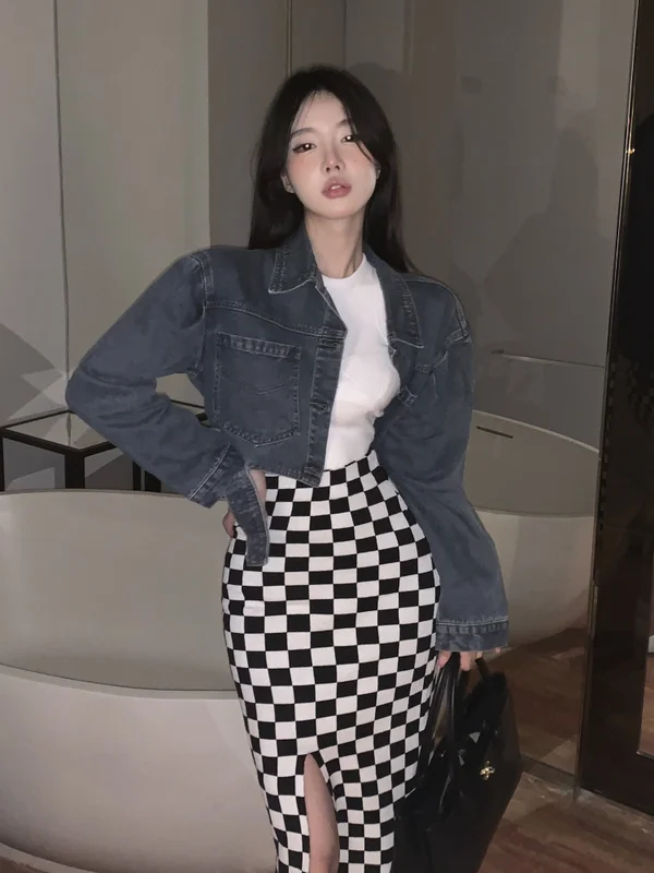 

Cost-Effective Loose Ribbon AA Short Denim Outer Rac