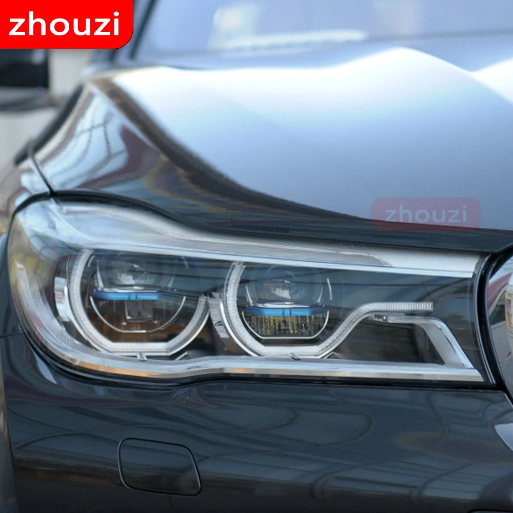 Для BMW G11 G12 F01 F02 7 серии 2009-2020 2 шт. тонировка для автомобильных фар Черная защитная