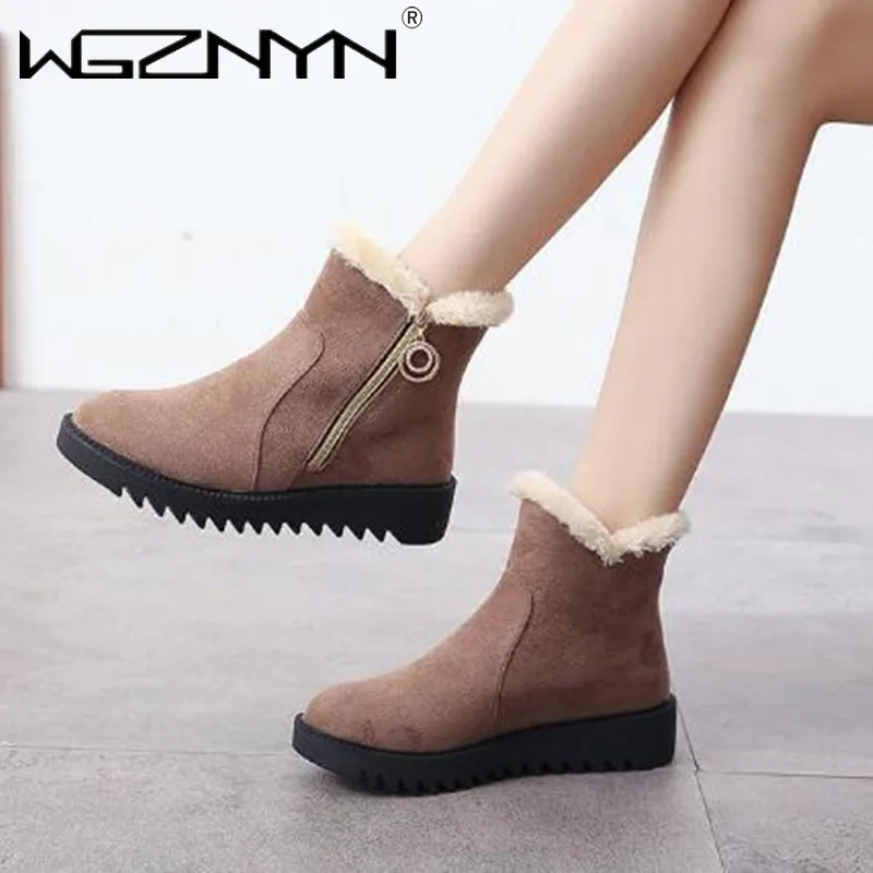 

Women's Thick-soled Cotton Shoes Women's Winter Boots 2021 New Velvet Frosted Short Boots Female Mothers Soft-soled Women's Boot