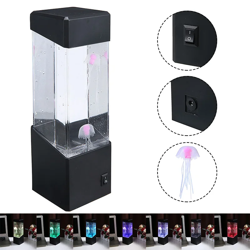 

1 шт. цветная светодиодная Медуза лампа для дома офиса спальни электрическое настроение аквариум Лава ночник для детей подарок для детей