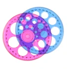 1 шт., пластиковая круглая линейка на градусов