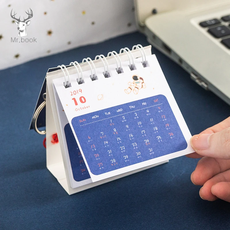 Настольный мини календарь 2020 креативный брелок ремешок для блокнота офисное