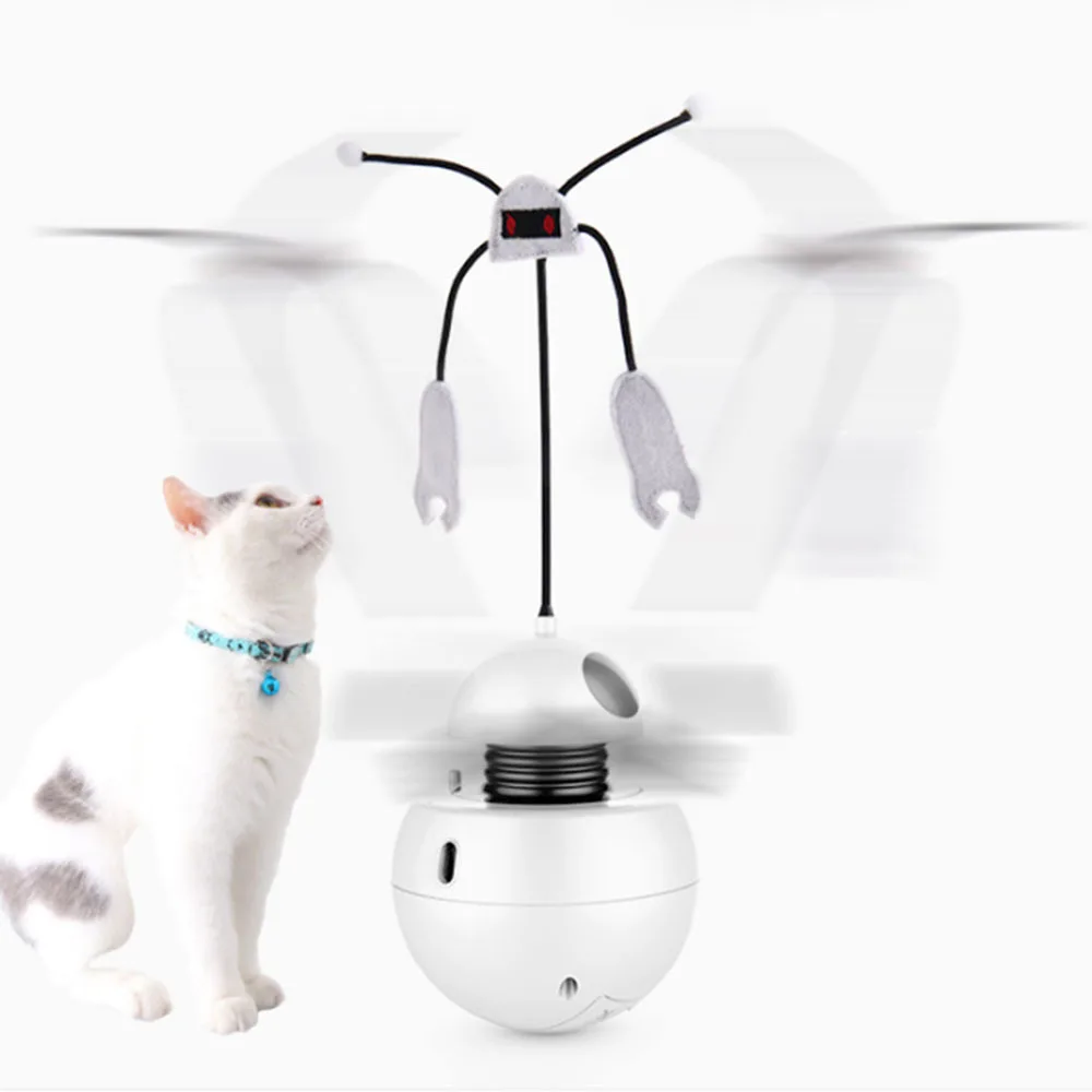 3 в 1 кошка электрическая прокатная игрушка робот 360 градусов тумблер лазерный