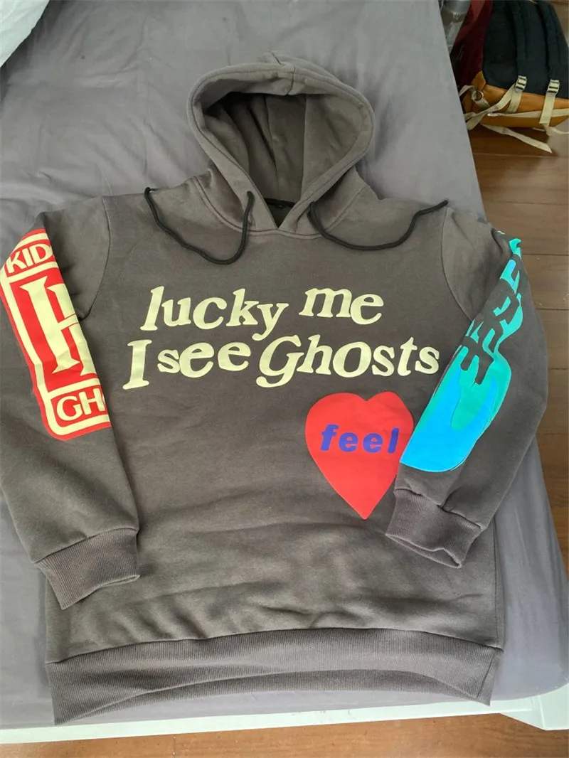 

Plus Velvet Kanye West Hoodie Lucky Me I See Ghosts Men Women Sunday Service CPFM.XYZ Kids See Ghosts Sweatshirts Pullover