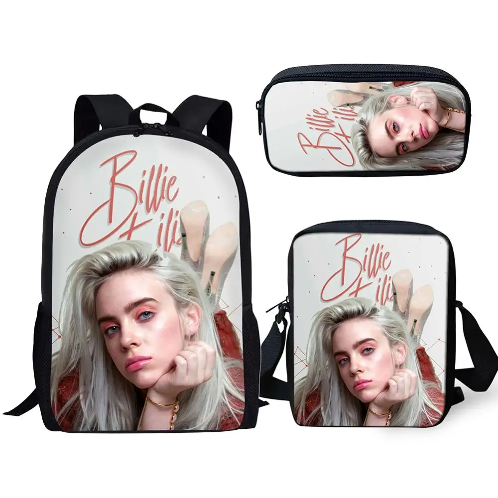 Billie Eilish печати школьная сумка для подростков крутая модная одежда девочек 3
