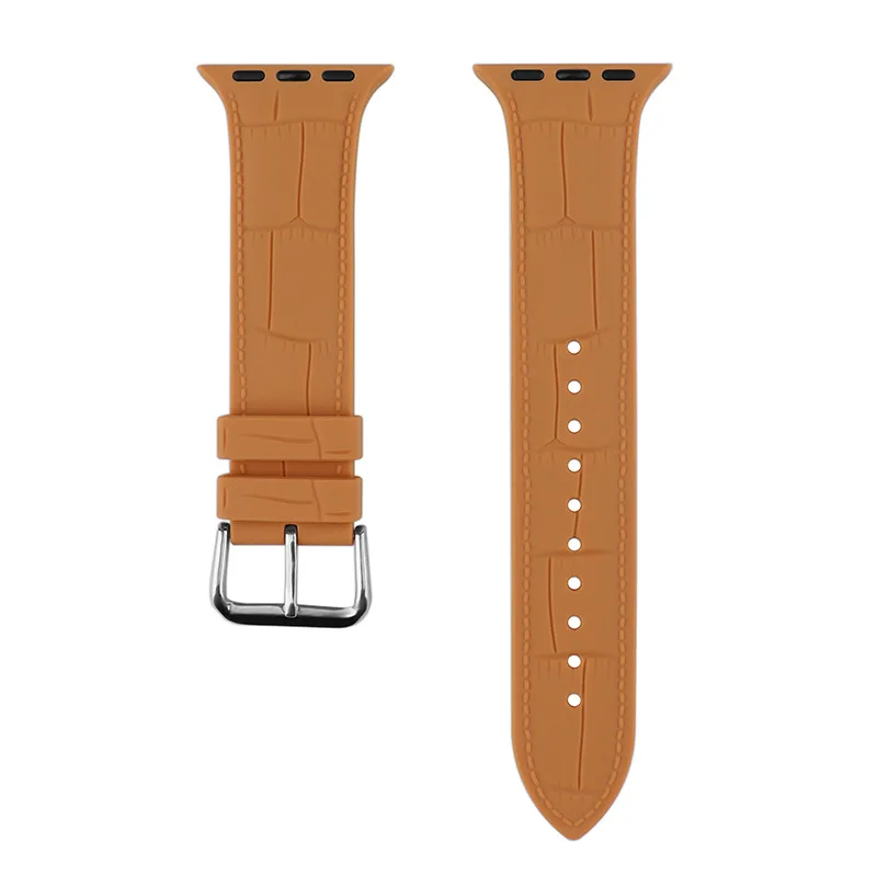 For Apple Watch band 44mm 40mm 45mm 41mm 38mm 42mm 44 42 38 40 45 mm watchband bracelet iWatch serie 3 4 5 6 se 7 Silicone Strap enlarge