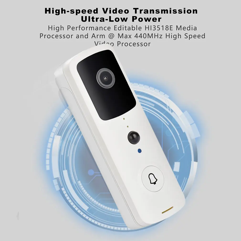 

V30 1080P WIFI Visual Smart Doorbell Rechargeable Battery Waterproof Home Monitoring With Intercom Doorbell PIR Wireless Cameras