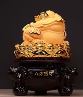 toad golden toad sets out the gifts at the cash register super large hotel store gifts sculpture decoration statues home