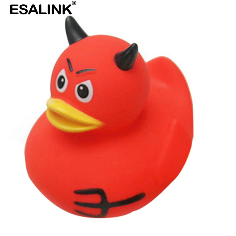 ESALINK Figure коллекционные игрушки красный Devil Duck резиновая утка фигурки дети