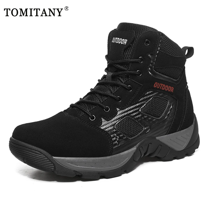Men Brand Military Leather Boots Special Force Field Tactical Desert Combat Men's Boots Outdoor Hiking Shoes Ankle Boots Zapatos