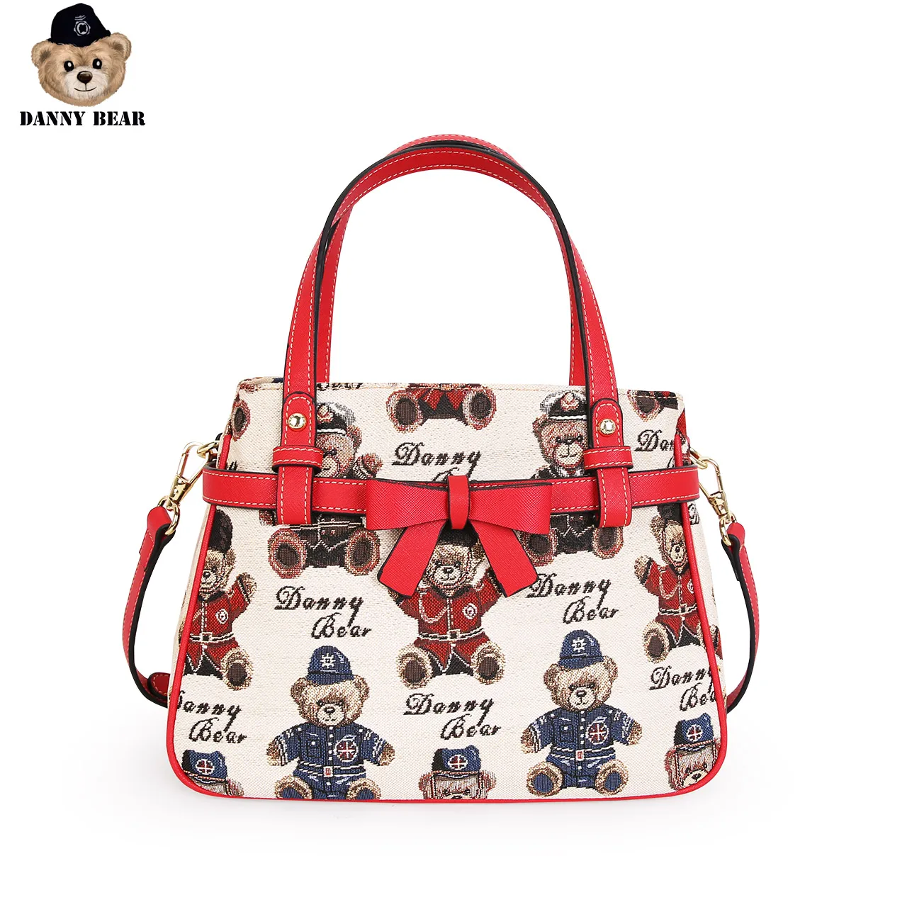 Женская винтажная сумка на плечо Danny Bear DBTB9915008 через с принтом медведей|Сумки