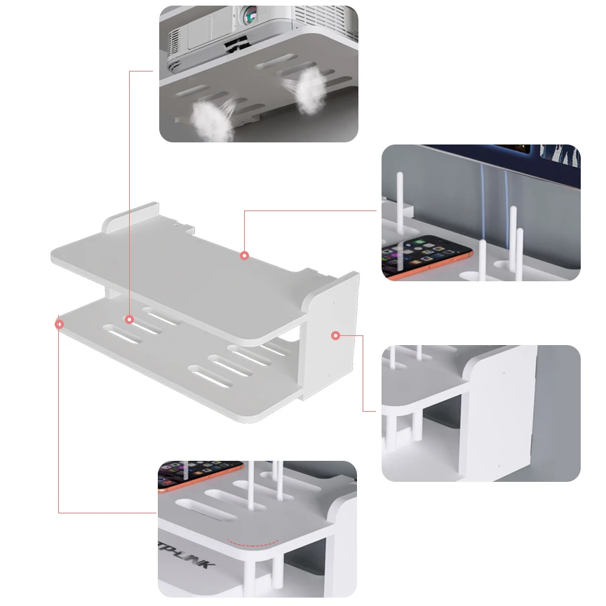 Купить 2020 Новый Wi-Fi маршрутизатор коробки для хранения для дома Декор кабель Мощность коммутационным шнуром для хранения организаторов коробка на...