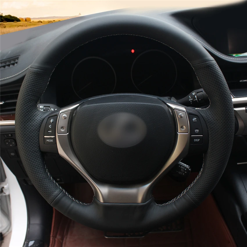 DIY Anti-Slip Wear-Resistant Steering Wheel Cover For Lexus ES250 ES300h GS250 GS300h RX270 RX350 Car Interior Decoration