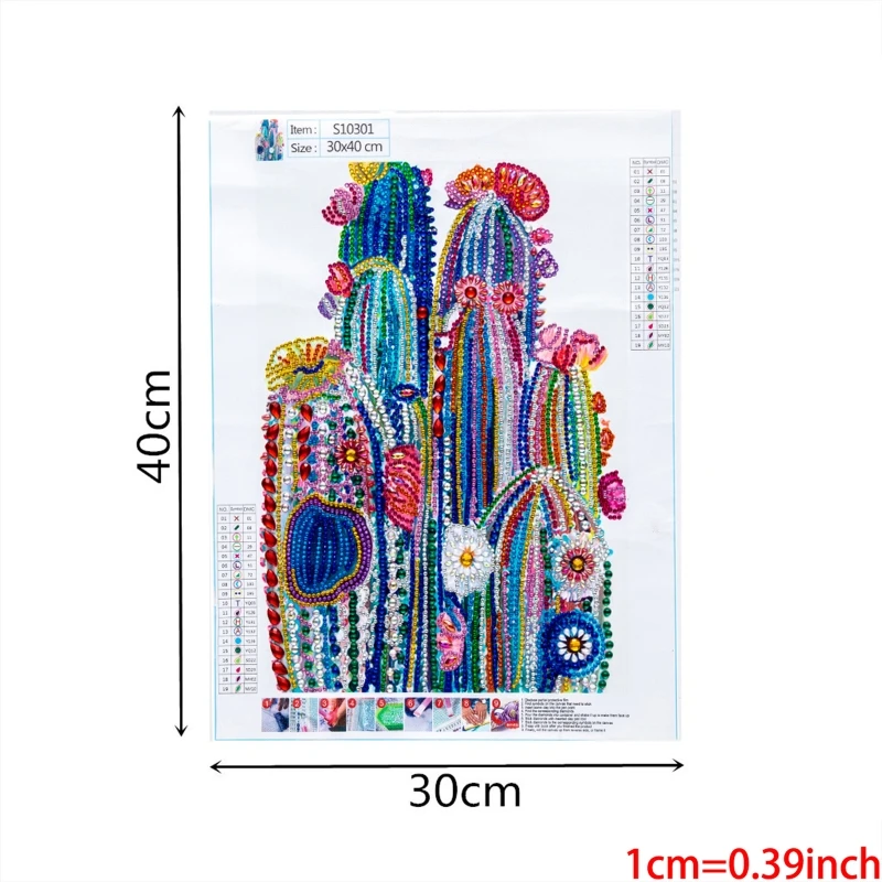 

DIY 5D Diamond Painting Kits for Adults Painting Diamond Pictures Arts Craft for Wall Decoration,Cactus