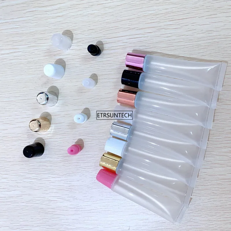 

10/30/50pcs 10ml 15ml 20ml Empty Lipstick Tube Lip Balm Makeup Squeeze Sub-bottling Clear Plastic Lip Gloss Container F606