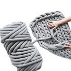 Супер толстая крупная пряжа, 10, 25 кг, хлопчатобумажная трубка, рукоятка, трикотажное одеяло, рукоделие, вязание крючком, пряжа, ковер