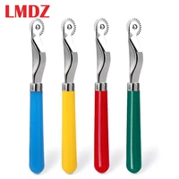 lmdz leather tracing wheel leather stitch roulette marker sewing wheel sewing tools fabric serrate tool for leather diy craft
