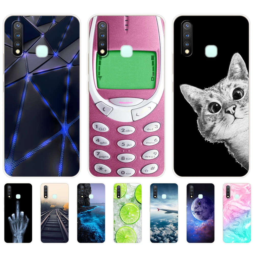 Чехол для Vivo Y19 мягкий чехол 6 53 дюйма Y 19 VivoY19 защитный задней панели телефона