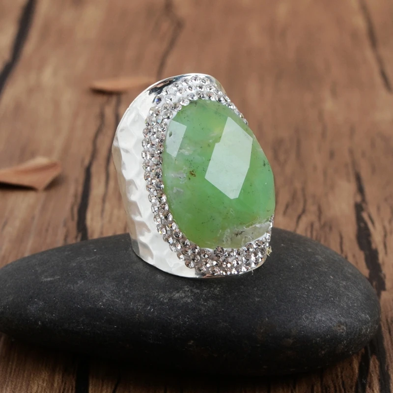 Женское кольцо из Лабрадорита с черным агатом|Кольца| |