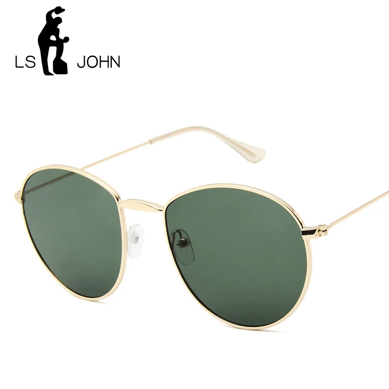 Очки солнцезащитные LS JOHN круглые для мужчин и женщин UV 400 винтажные брендовые