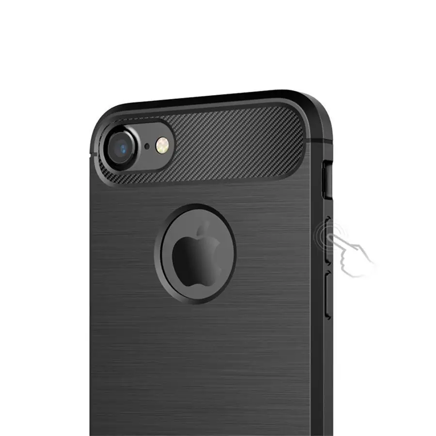 

Carbon Fiber Silicone Phone Case for iphone X XR XS 12 11 Pro Max SE 2020 6 6s 8 7 Plus Cover Shockproof TPU Case for iphone 7 8