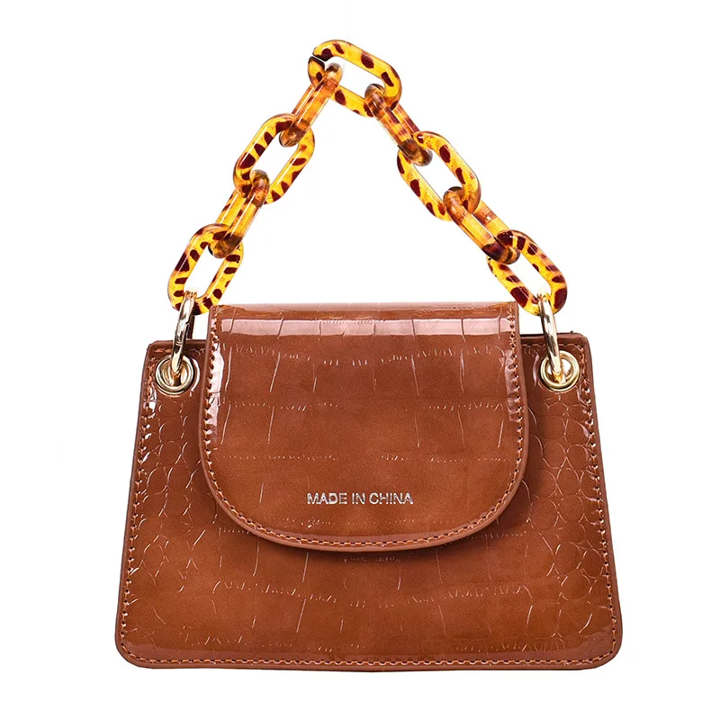 

French minority bag women's bag new 2019 autumn and winter fresh 100 lap ins chain single shoulder oblique bag small