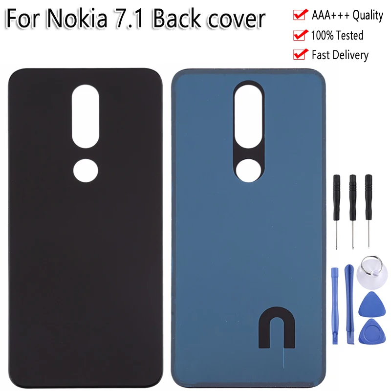 5,8" для Nokia 7,1 TA-1095 TA-1096 TA-1085 стеклянная задняя панель корпуса крышка аккумулятора с клейкими запасными частями