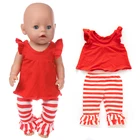 Набор плюшевой одежды для куклы, 18 дюймов, 45 см, кукольная одежда для девочек, аксессуары для кукол