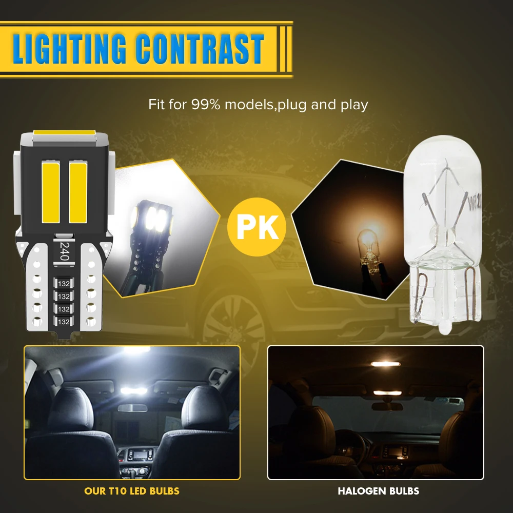 Комплект W5W T10 Светодиодные Автомобильные внутренние фары для Mitsubishi Pajero Sport ASX L200
