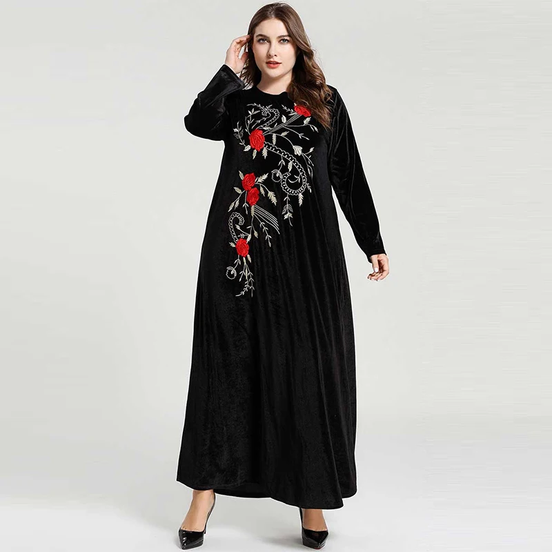 Мусульманское турецкое модное женское платье большого размера Дубай Ближний