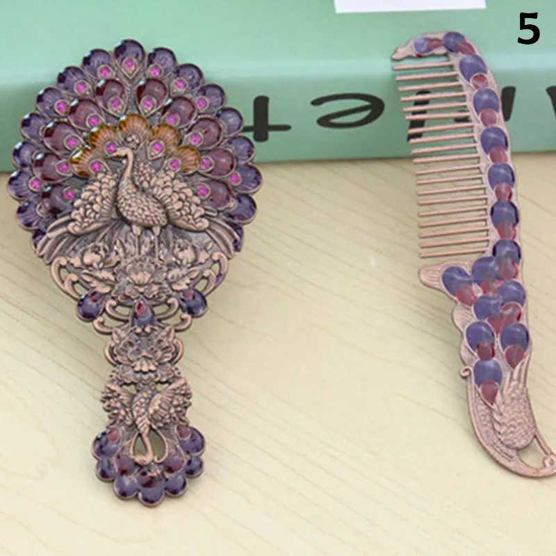 Хит винтажное зеркало и Расчёска в комплекте косметичка настольный набор мини