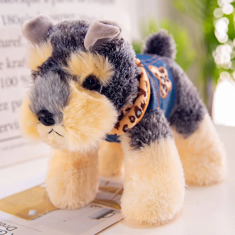 Candice guo плюшевая игрушка мягкая кукла милый маленький симулятор ковбой шнаузер