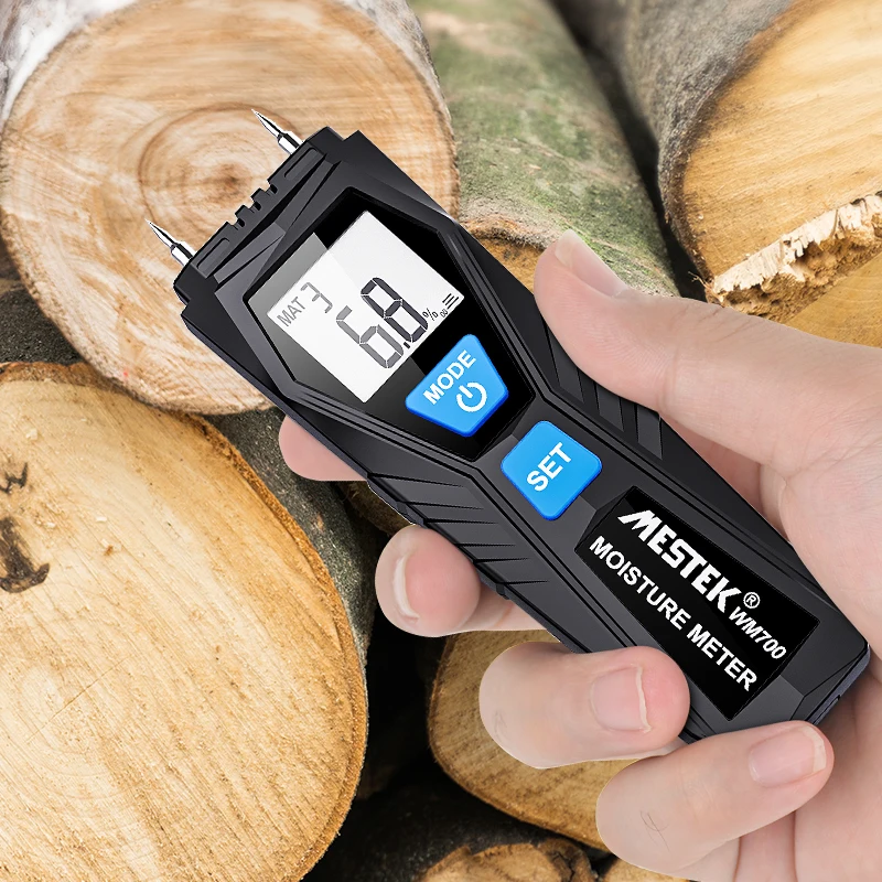 

MESTEK Two Pins Digital Wood Moisture Meter Paper Humidity Tester Wall Hygrometer Timber Damp Detector LCD Wood Humidity Tester