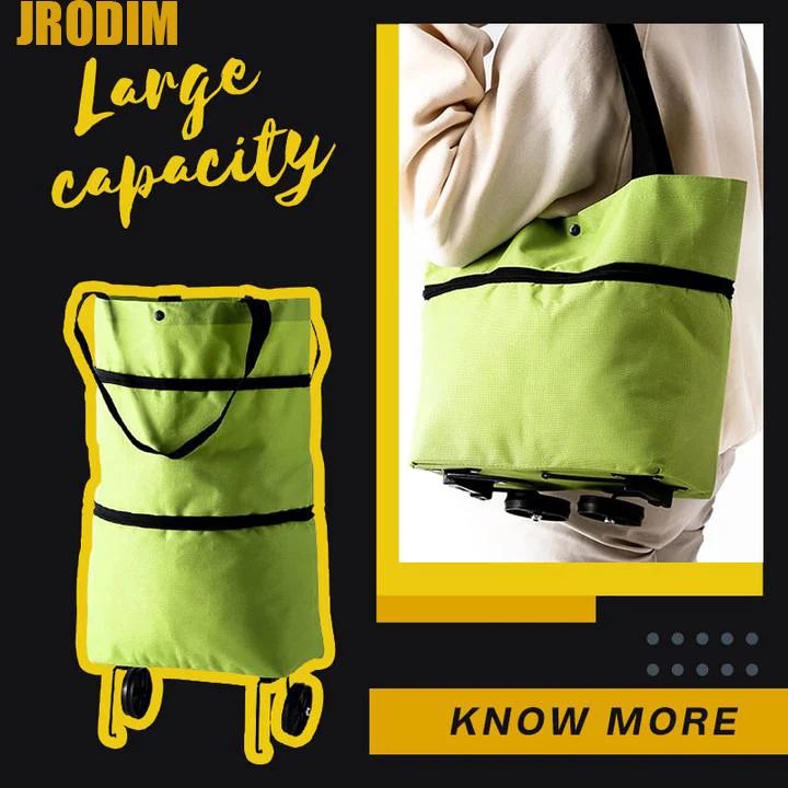 Многофункциональная складная корзина для покупок на колесах переносная