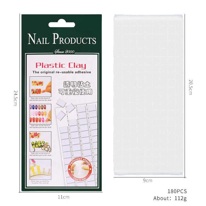 90180 pcs nail adhesive glue clay stick removable reusable clay stand holder display tips nails art practice tools manicure free global shipping